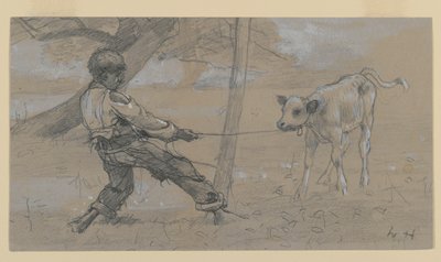 The Unruly Calf by Winslow Homer